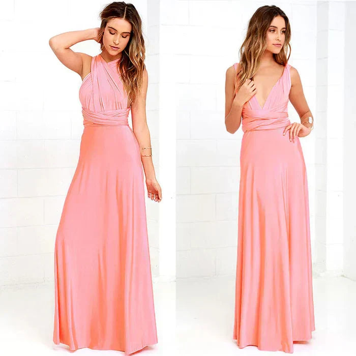 "Robe portefeuille élégante avec taille élastique, tissu respirant, coupe flatteuse pour occasions formelles et informelles."