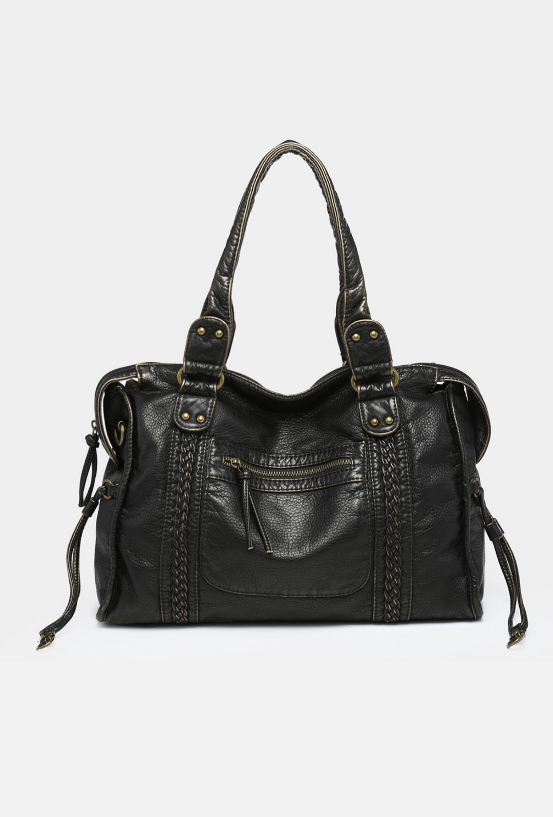 "Sac à bandoulière cuir véritable marron vintage élégant, accessoire femme chic et intemporel, design classique et durable."