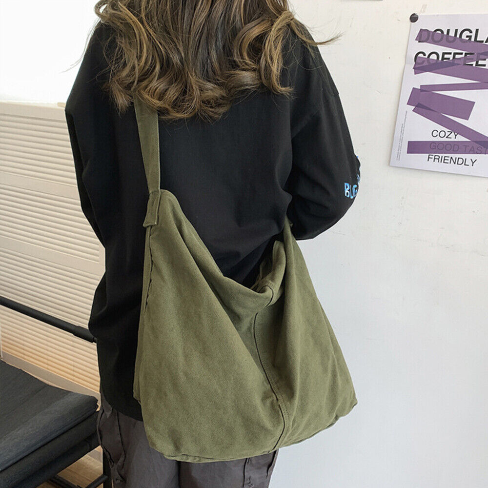 Sac à bandoulière toile spacieux, design minimaliste, bandoulière réglable, idéal pour usage quotidien ou professionnel.