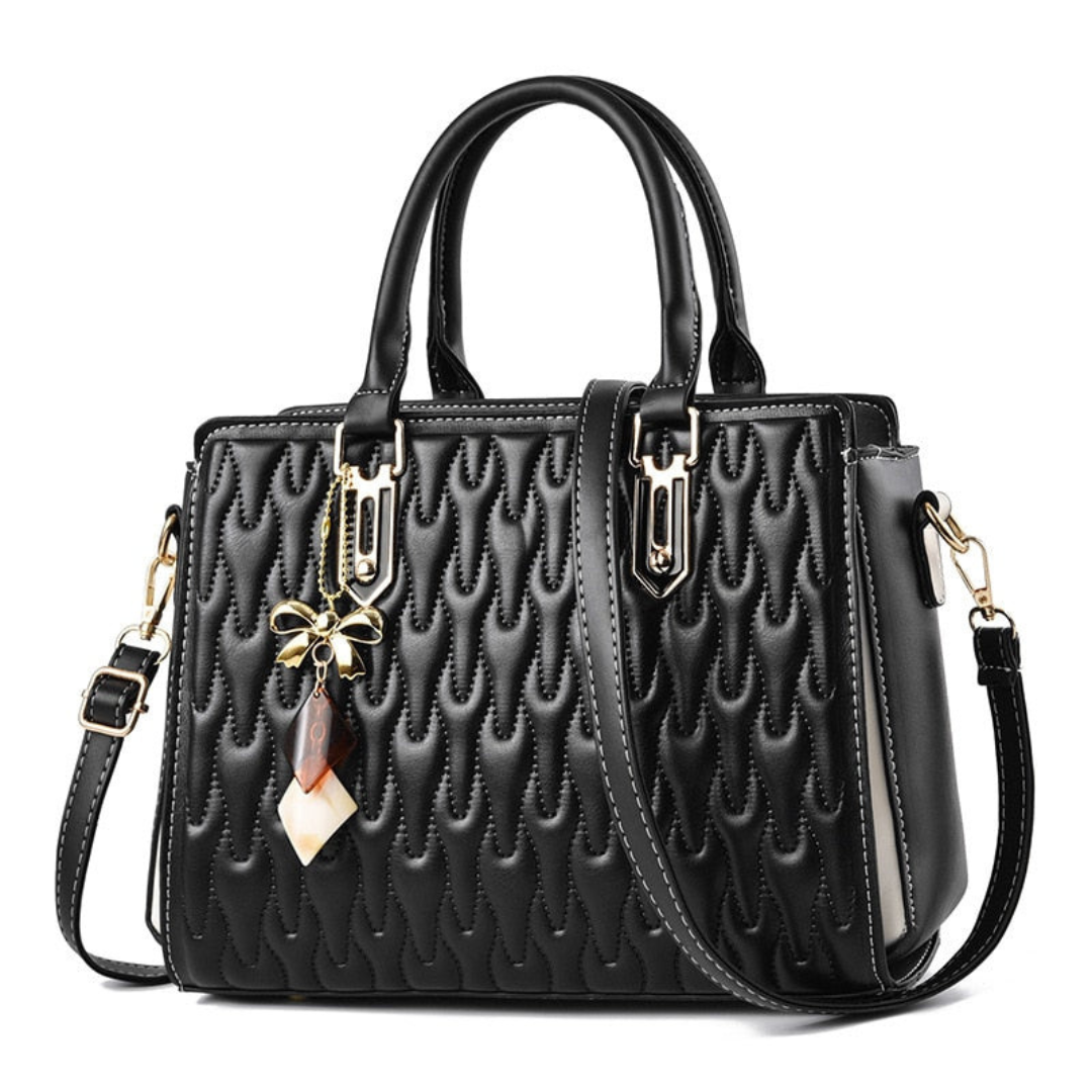 "Sac à main femme vintage Irene, grande capacité, design chic avec nœud, bandoulière ajustable pour style et praticité."