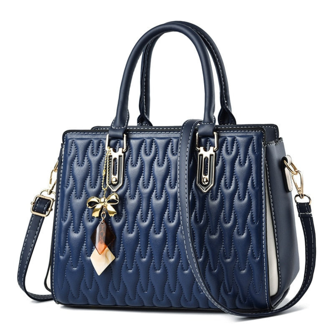 "Sac à main femme vintage Irene, grande capacité, design chic avec nœud, bandoulière ajustable pour style et praticité."