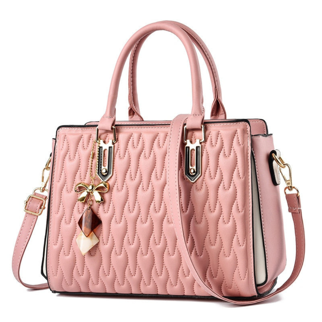 "Sac à main femme vintage Irene, grande capacité, design chic avec nœud, bandoulière ajustable pour style et praticité."
