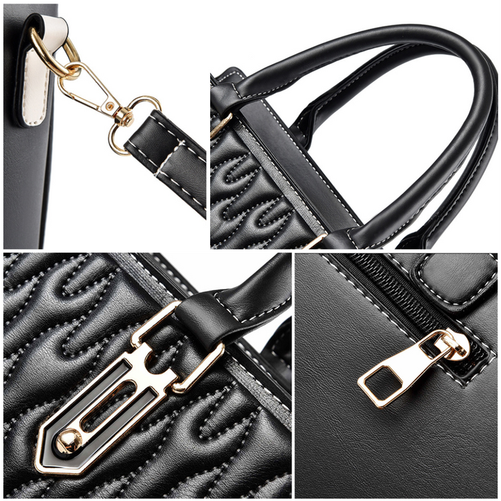 "Sac à main femme vintage Irene, grande capacité, design chic avec nœud, bandoulière ajustable pour style et praticité."