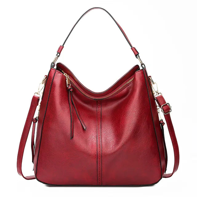 "Sac à main Hobo en cuir pour femme, design spacieux et lignes douces, couleur élégante, chic et fonctionnel."