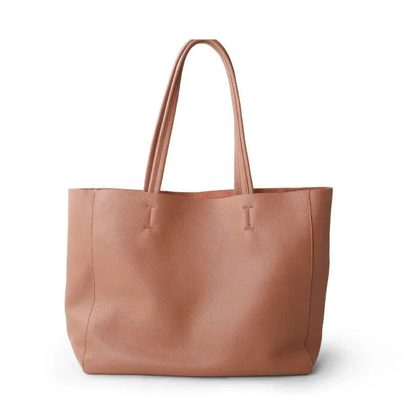 "Sac cabas en cuir véritable noir, élégant et spacieux, accessoire femme moderne."