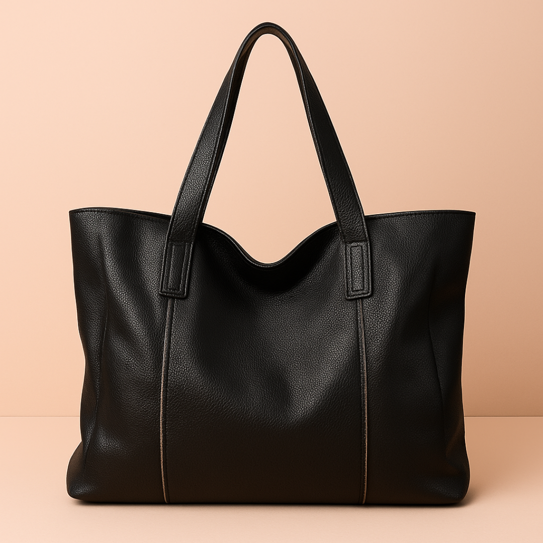 Sac cabas grand format en cuir souple camel avec fermeture zippée, idéal pour femme moderne et élégante.