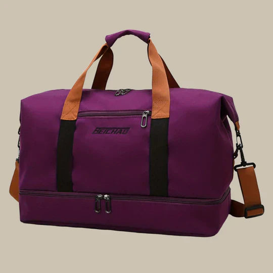 "Sac de sport homme élégant, spacieux, en tissu Oxford, multiple compartiments, bandoulière réglable, coloris variés."