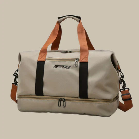 "Sac de sport homme élégant, spacieux, en tissu Oxford, multiple compartiments, bandoulière réglable, coloris variés."