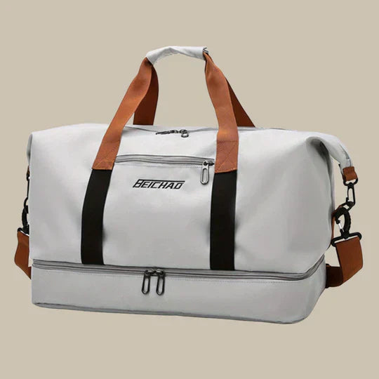 "Sac de sport homme élégant, spacieux, en tissu Oxford, multiple compartiments, bandoulière réglable, coloris variés."