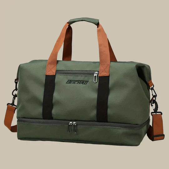 "Sac de sport homme élégant, spacieux, en tissu Oxford, multiple compartiments, bandoulière réglable, coloris variés."