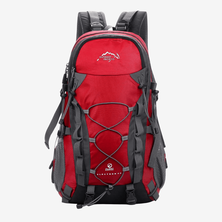 Sac de trekking 40L bleu, dos ventilé, bretelles ajustables, idéal randonnée, capacité généreuse, design ergonomique.