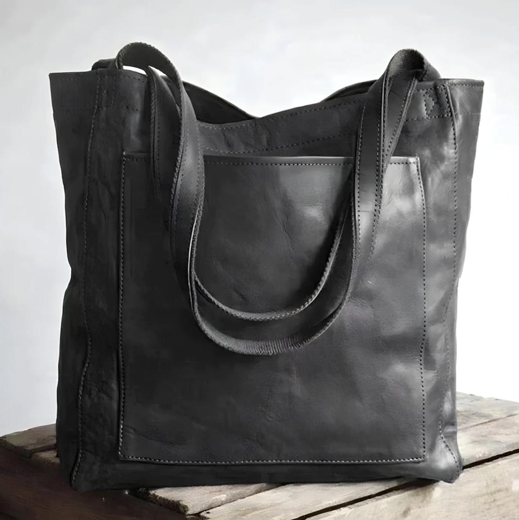 "Sac épaule en cuir fait main, élégant et spacieux, marron foncé, parfait pour le quotidien et les occasions spéciales"
