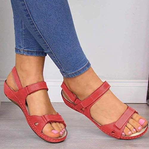 "Sandales à scratch femmes, orthopédiques, semelle anatomique, bride réglable, confort et style, vue de côté"