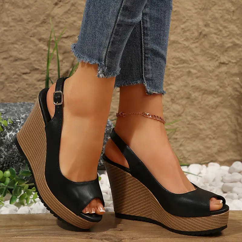 "Sandales à talon haut noires avec design raffiné Audrey, vue de côté pour un look élégant et confortable"