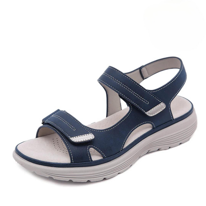 "Sandales Ortho Pro pour femmes, brides larges ajustables, semelle orthopédique profilée, confort et soutien pieds."