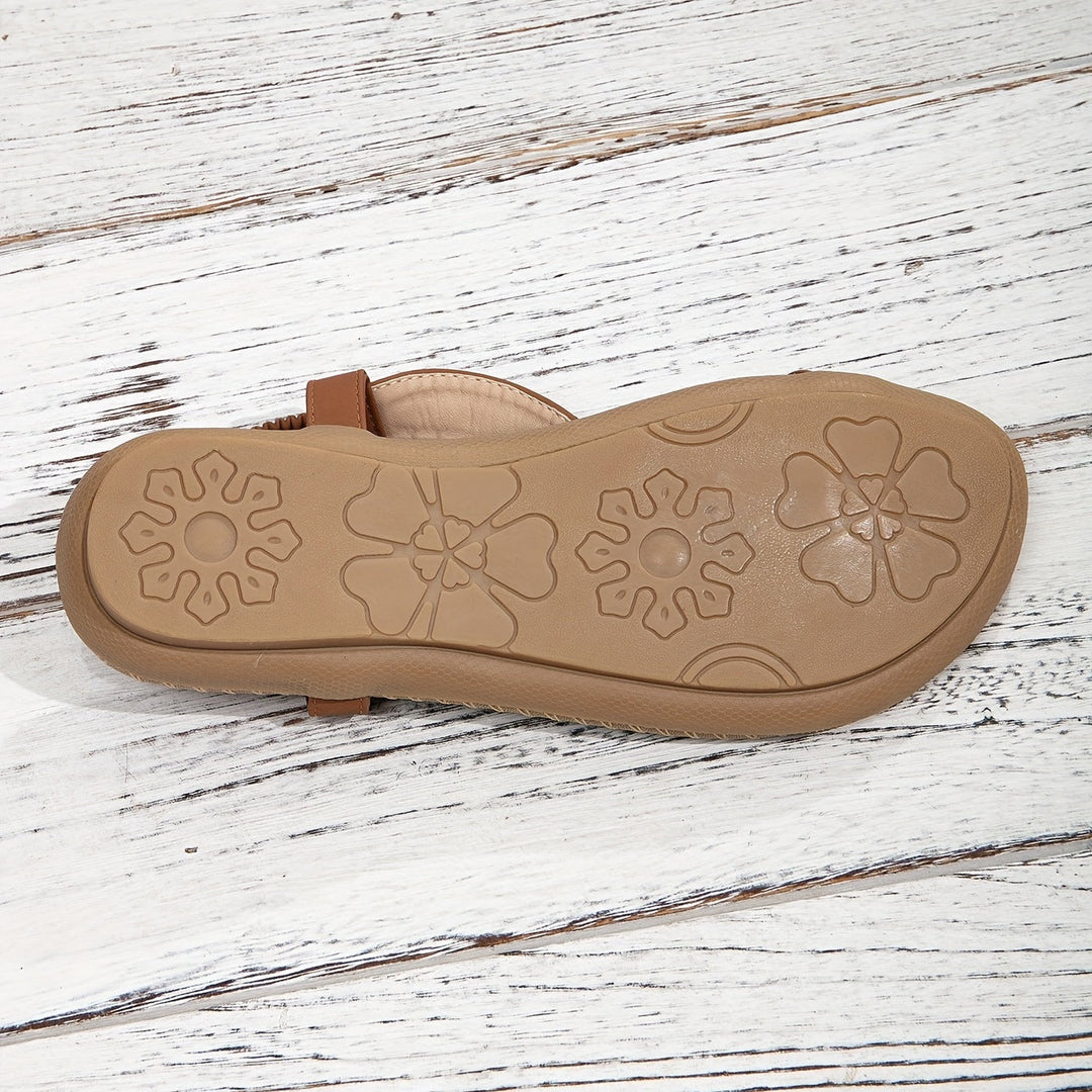 "Sandales orthopédiques femme avec brides ajustables et accents perlés, élégantes et confortables pour l'été"