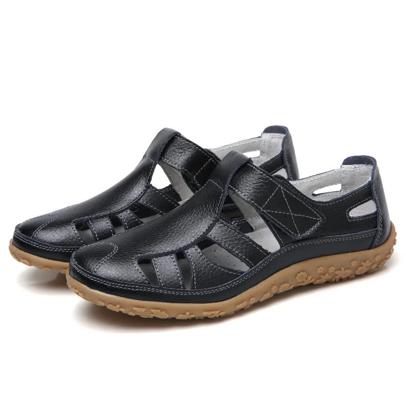 Sandales orthopédiques femme élégantes, semelle antidérapante, design moderne, idéales pour l'été et confort optimal.