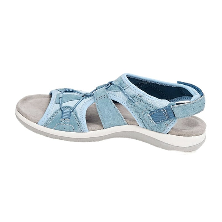 "Sandales pour femmes élégantes et confortables, couleur kaki, avec semelle antidérapante et soutien plantaire supérieur."