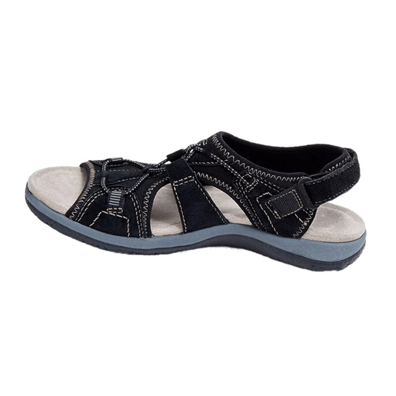 "Sandales pour femmes élégantes et confortables, couleur kaki, avec semelle antidérapante et soutien plantaire supérieur."