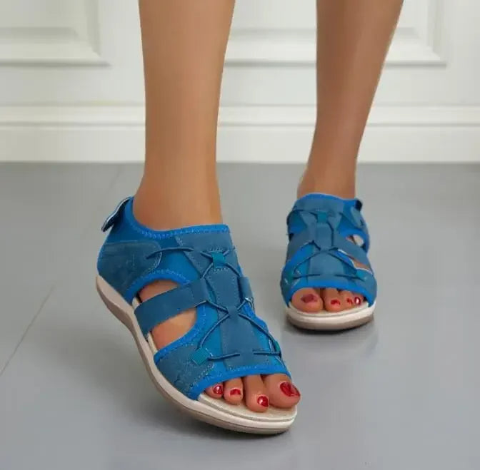 "Sandales pour femmes élégantes et confortables, couleur kaki, avec semelle antidérapante et soutien plantaire supérieur."