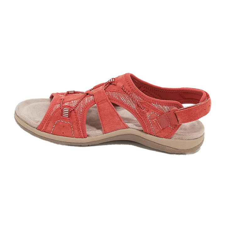 "Sandales pour femmes élégantes et confortables, couleur kaki, avec semelle antidérapante et soutien plantaire supérieur."
