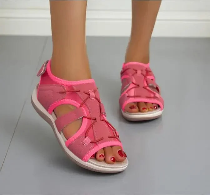 "Sandales pour femmes élégantes et confortables, couleur kaki, avec semelle antidérapante et soutien plantaire supérieur."