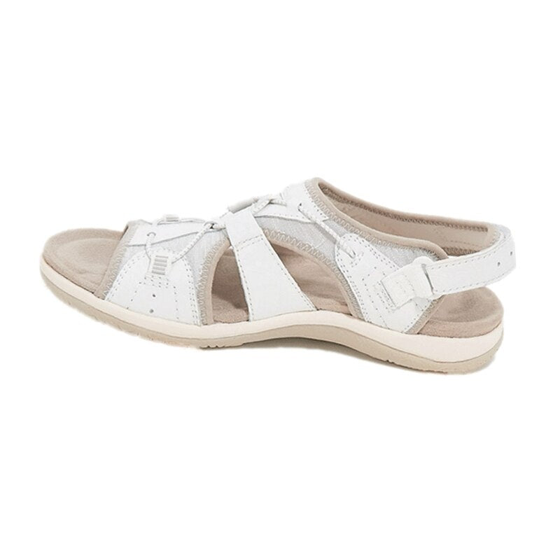 "Sandales pour femmes élégantes et confortables, couleur kaki, avec semelle antidérapante et soutien plantaire supérieur."