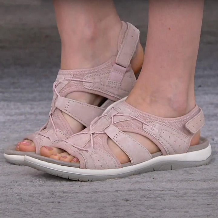 "Sandales pour femmes élégantes et confortables, couleur kaki, avec semelle antidérapante et soutien plantaire supérieur."