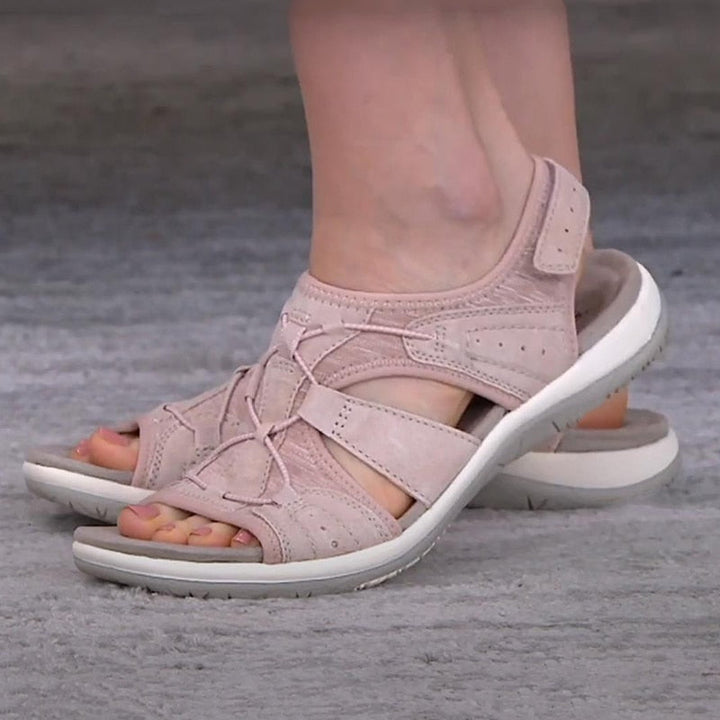 "Sandales pour femmes élégantes et confortables, couleur kaki, avec semelle antidérapante et soutien plantaire supérieur."