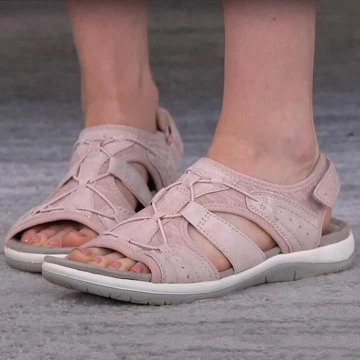 "Sandales pour femmes élégantes et confortables, couleur kaki, avec semelle antidérapante et soutien plantaire supérieur."