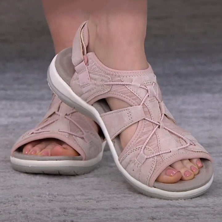"Sandales pour femmes élégantes et confortables, couleur kaki, avec semelle antidérapante et soutien plantaire supérieur."