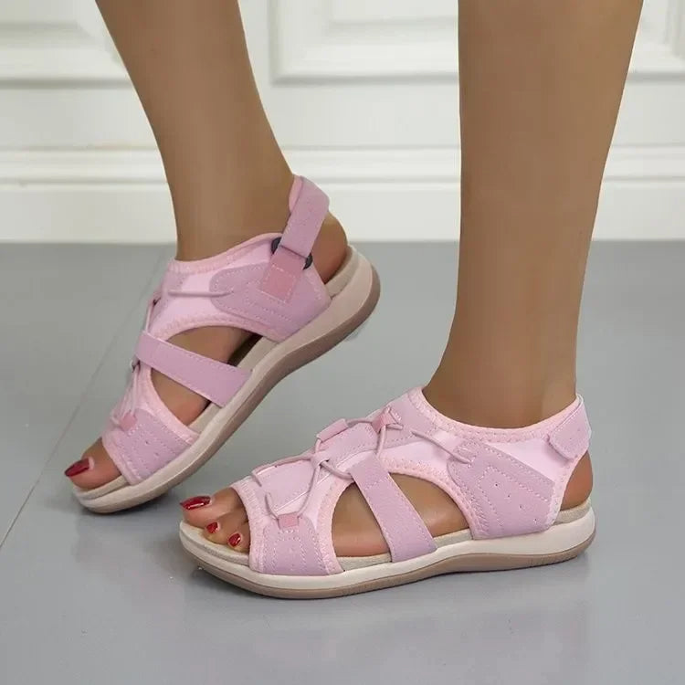"Sandales pour femmes élégantes et confortables, couleur kaki, avec semelle antidérapante et soutien plantaire supérieur."