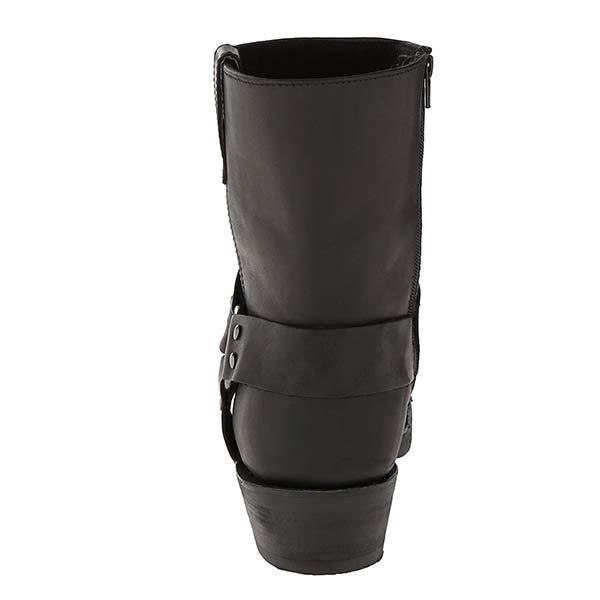 "Santiags élégantes en cuir pour homme avec zip latéral, design vintage robuste, semelle en caoutchouc, style western."