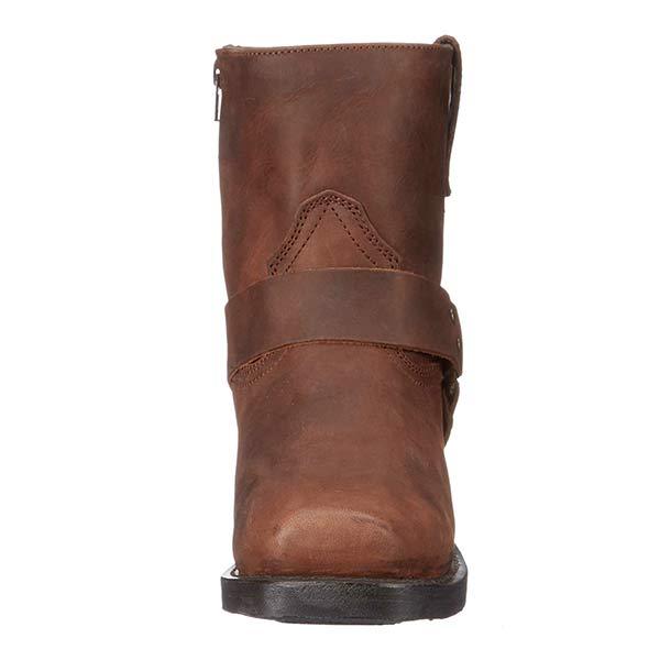 "Santiags élégantes en cuir pour homme avec zip latéral, design vintage robuste, semelle en caoutchouc, style western."