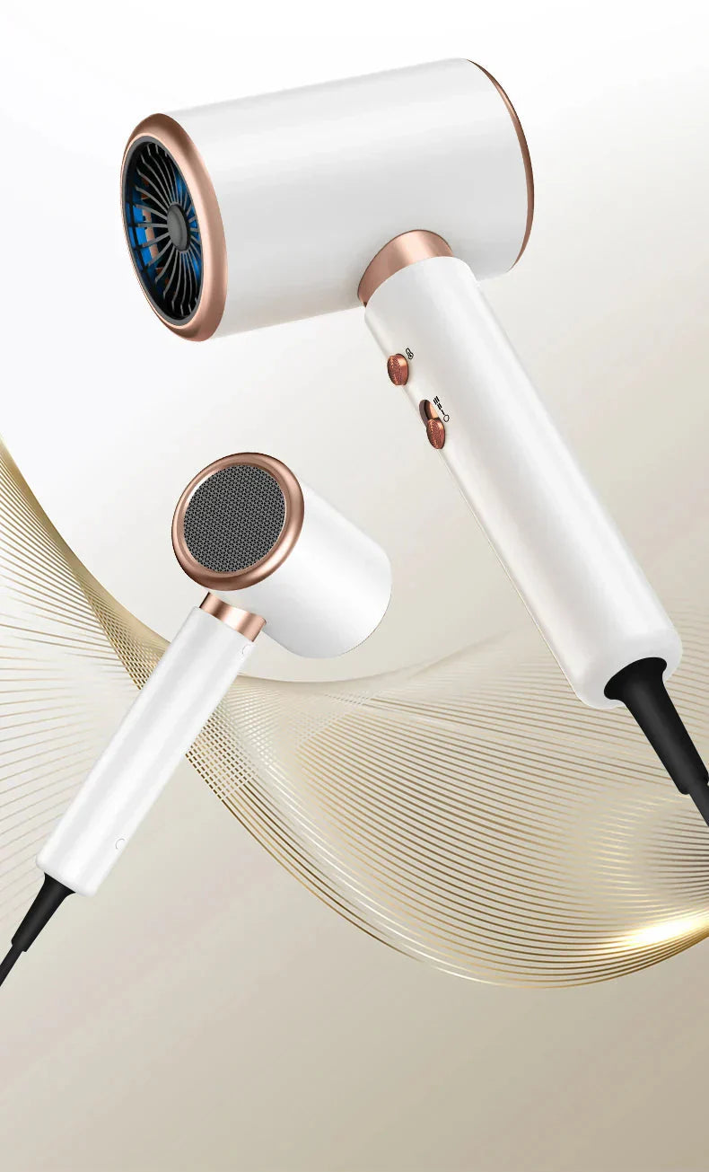 "Sèche-cheveux 2400W, design élégant, technologie ionique, air chaud et froid pour coiffage parfait"