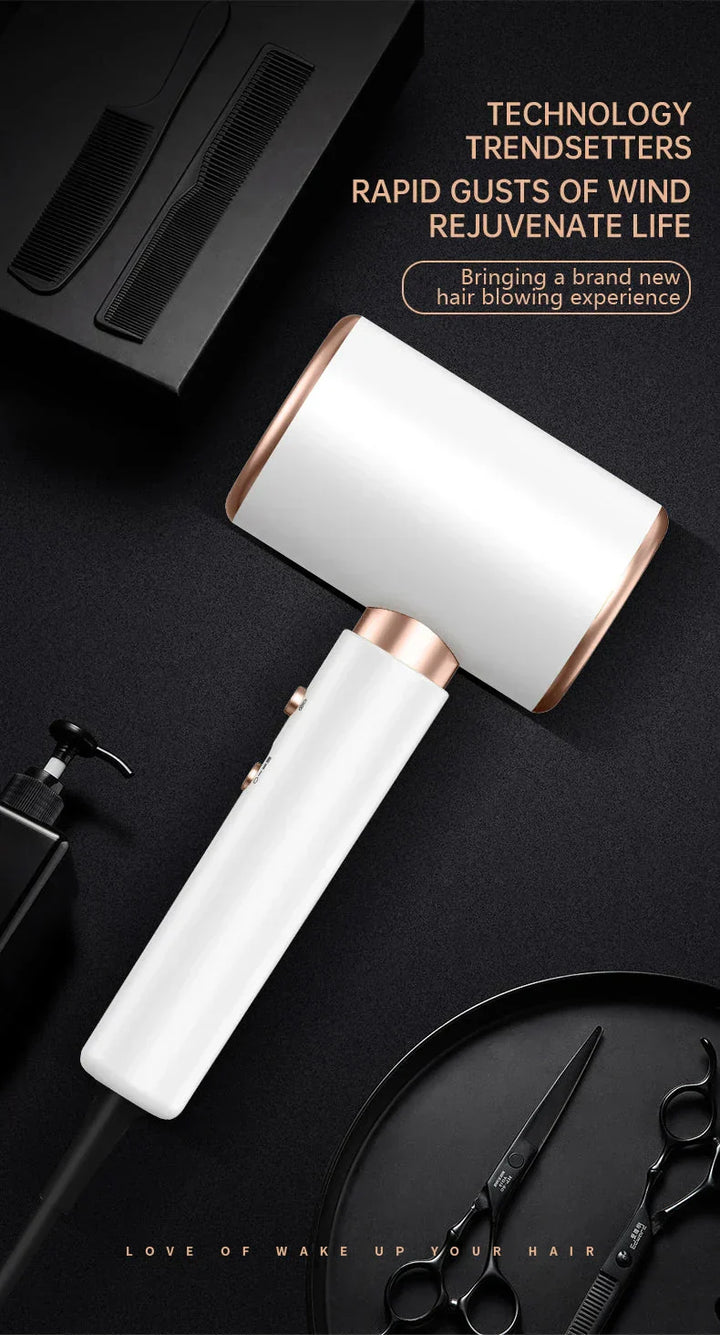 "Sèche-cheveux 2400W, design élégant, technologie ionique, air chaud et froid pour coiffage parfait"