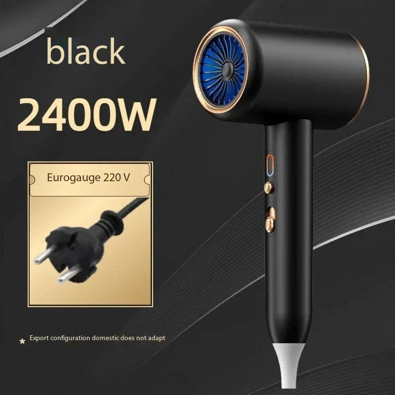 "Sèche-cheveux 2400W, design élégant, technologie ionique, air chaud et froid pour coiffage parfait"