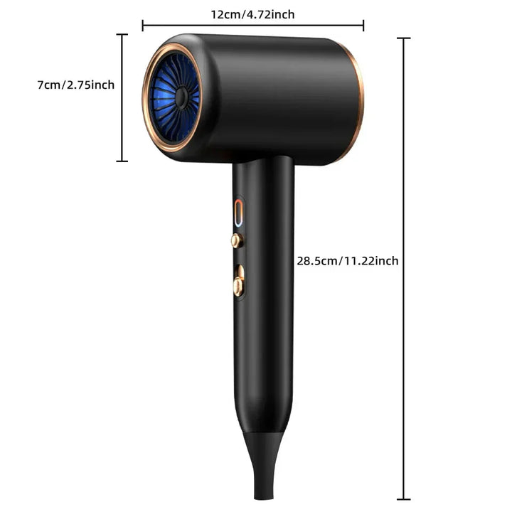 "Sèche-cheveux 2400W, design élégant, technologie ionique, air chaud et froid pour coiffage parfait"