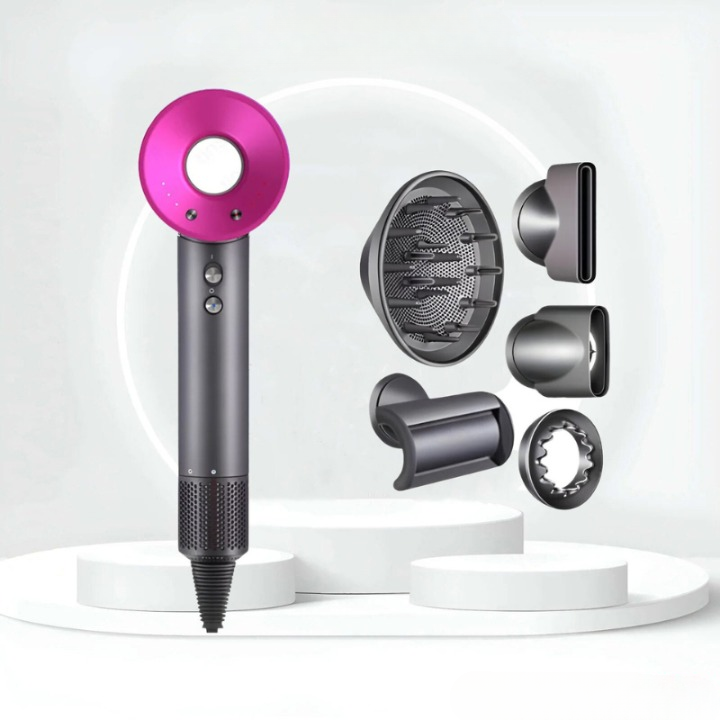 Sèche-cheveux ultra-rapide avec style professionnel