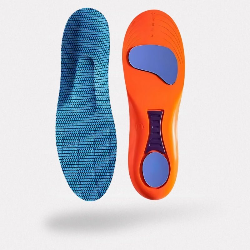 "Semelles sport orthopédiques, confort amorti, stabilité optimale, design ergonomique, soutien des arches, matériaux respiran