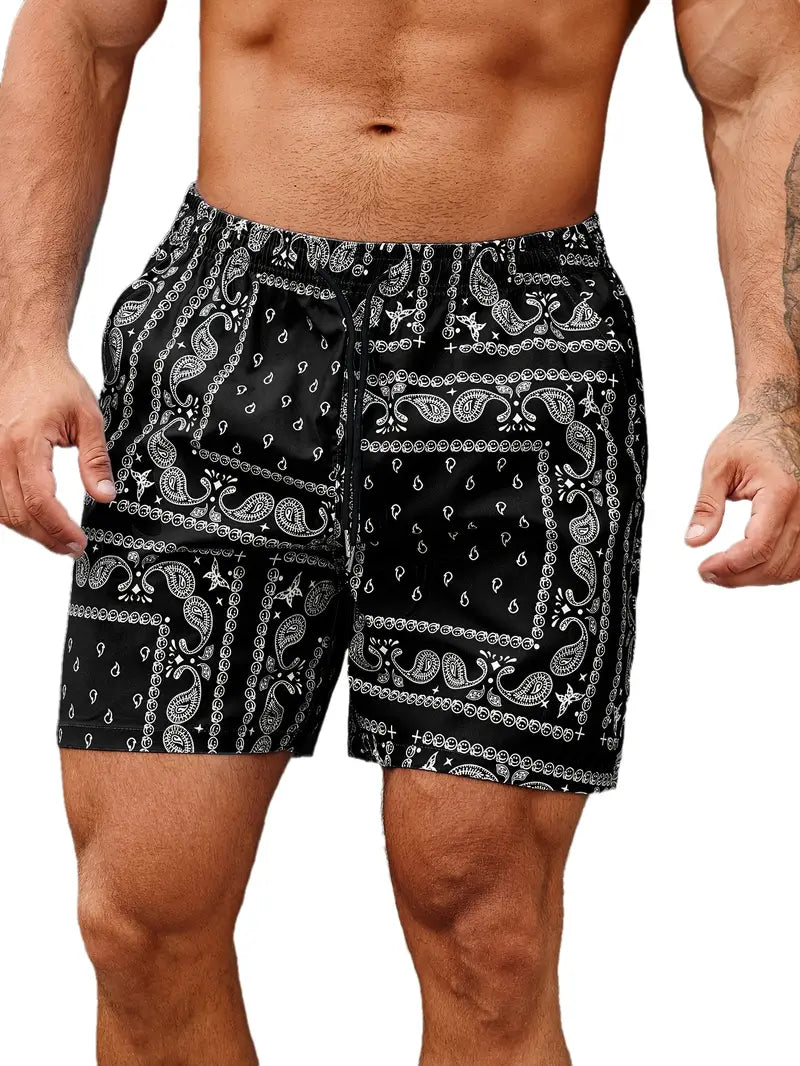 "Short de bain homme, séchage rapide, confortable, léger, idéal pour plage, design sobre et élégant, parfait pour l'été."