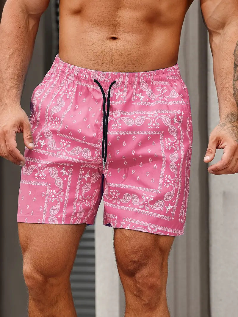 "Short de bain homme, séchage rapide, confortable, léger, idéal pour plage, design sobre et élégant, parfait pour l'été."
