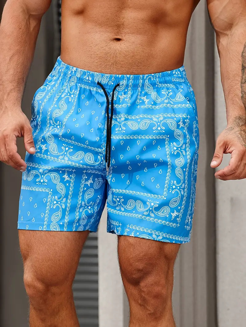 "Short de bain homme, séchage rapide, confortable, léger, idéal pour plage, design sobre et élégant, parfait pour l'été."