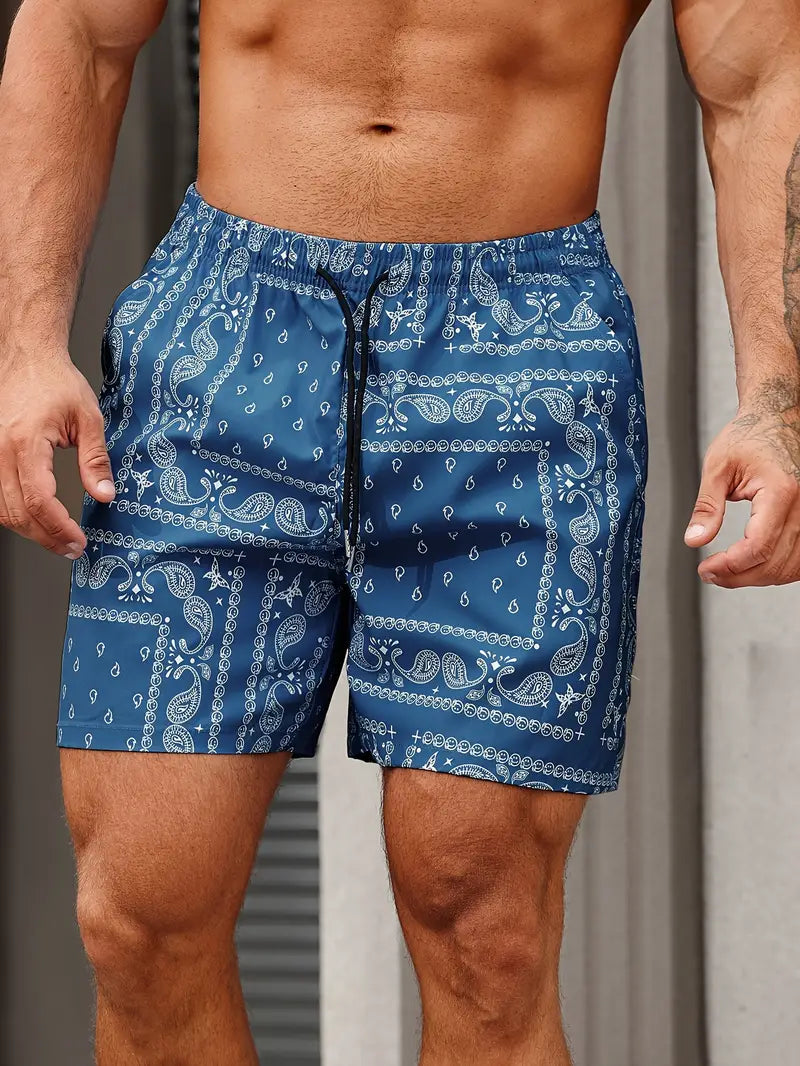 "Short de bain homme, séchage rapide, confortable, léger, idéal pour plage, design sobre et élégant, parfait pour l'été."