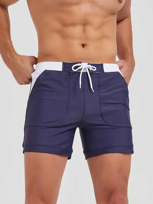 "Short de bain homme séchage rapide, tissu léger, style minimaliste, parfait pour l'été et les journées ensoleillées."