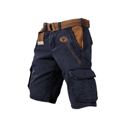 "Short homme décontracté avec poches spacieuses, matériau léger et respirant, couleur neutre pour style estival."
