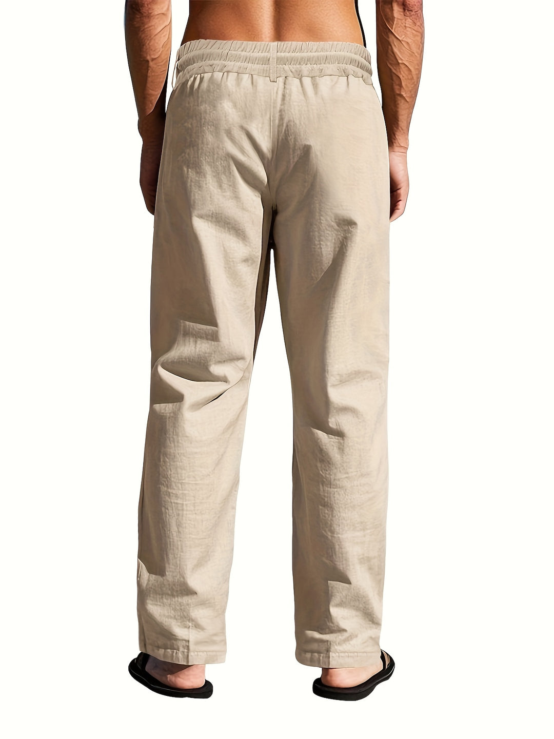 Short homme léger et respirant, taille élastique, coupe décontractée, coloris neutre, idéal pour l'été.
