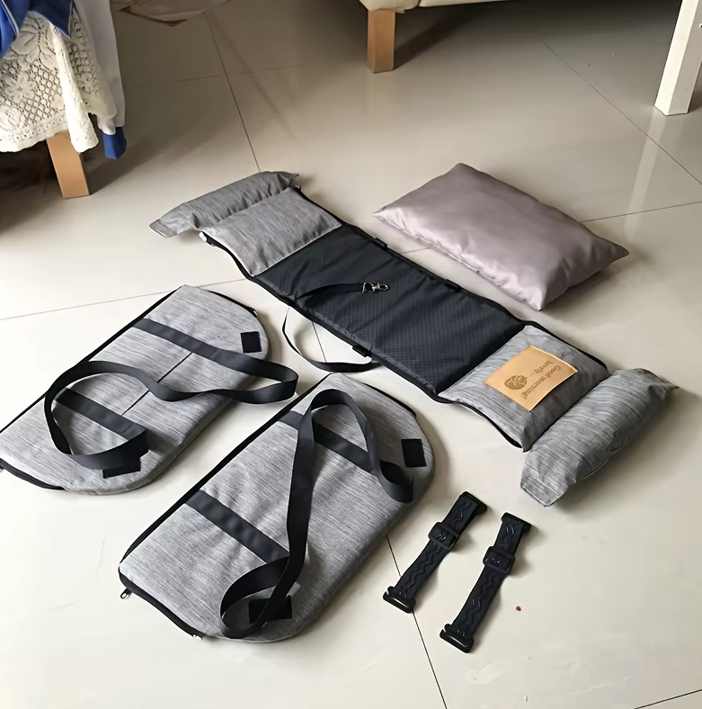 "Siège de voyage pour chien gris, rembourré, avec ceinture de sécurité, portable et lavable, pour trajets confortables et sûr