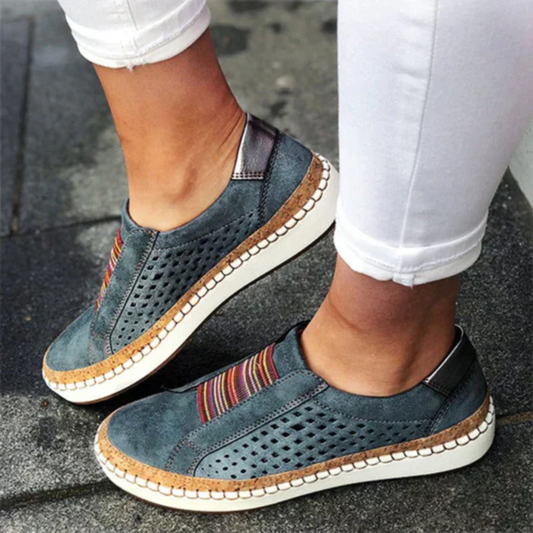 "Sneakers orthopédiques femmes élégantes, confortables, semelle antidérapante, soutien optimal. Disponibles en plusieurs coul