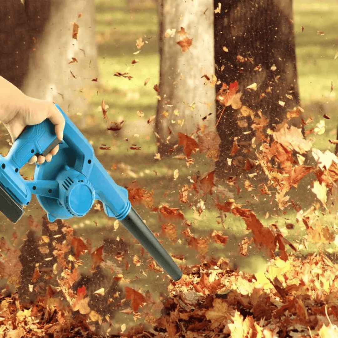 "Souffleur-aspirateur sans fil 2-en-1, léger et puissant, idéal pour le nettoyage jardin, design ergonomique, batterie inclus